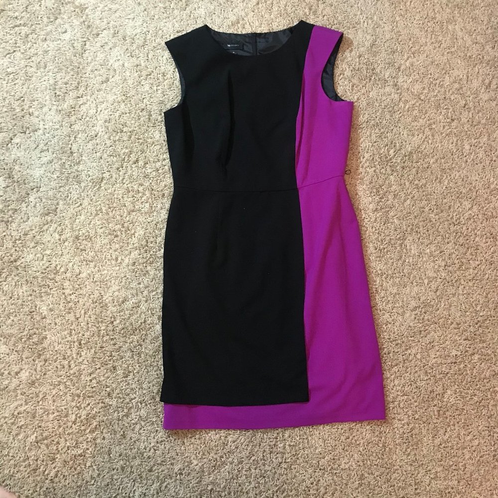 AB Studio Black and Purple dress